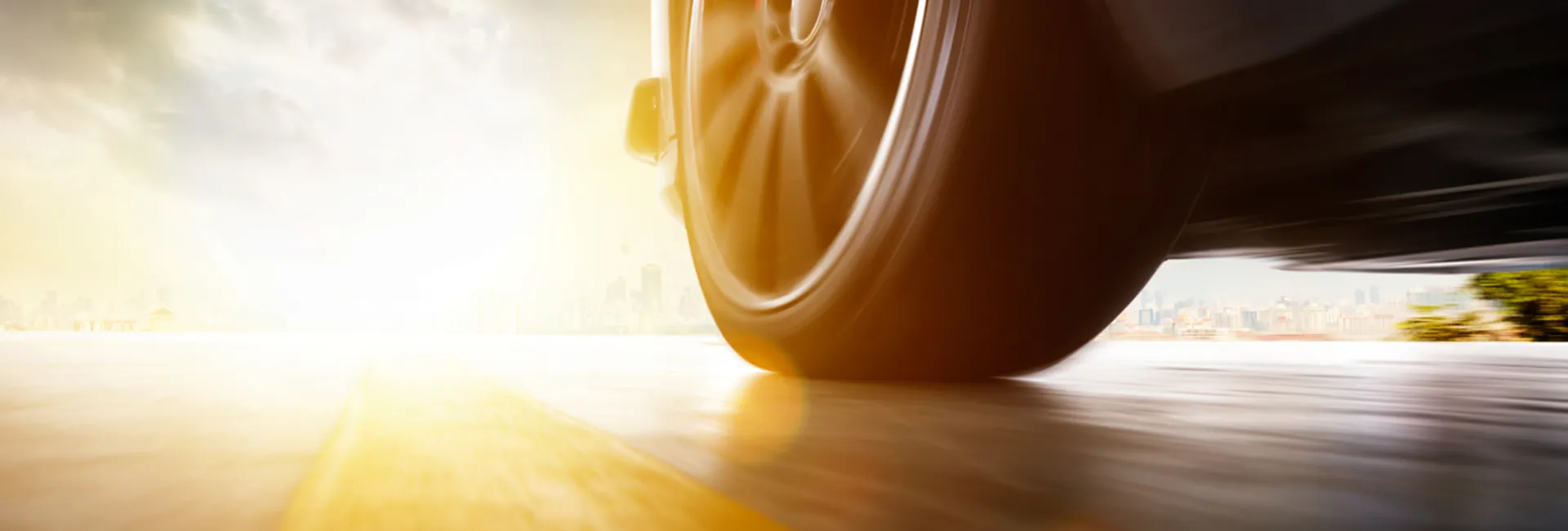 Reifen auf Straße, Geschwindigkeit