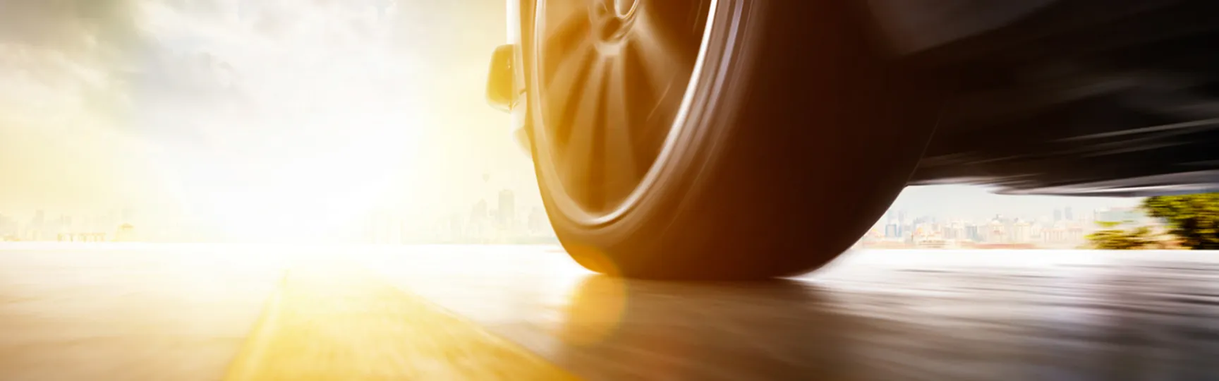 Reifen auf Straße, Geschwindigkeit